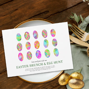 Flyer Desayuno Brunch Económico de Caza de Huevos de Pas