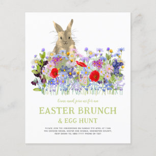 Flyer Desayuno de búsqueda de huevos de Pascua Conejo li