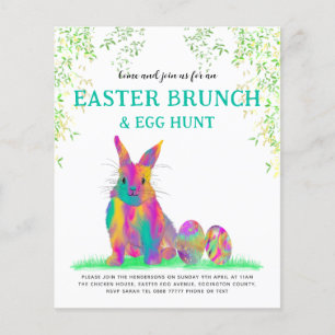 Flyer Desayuno de Caza de Huevos del Conejo de Pascua Co