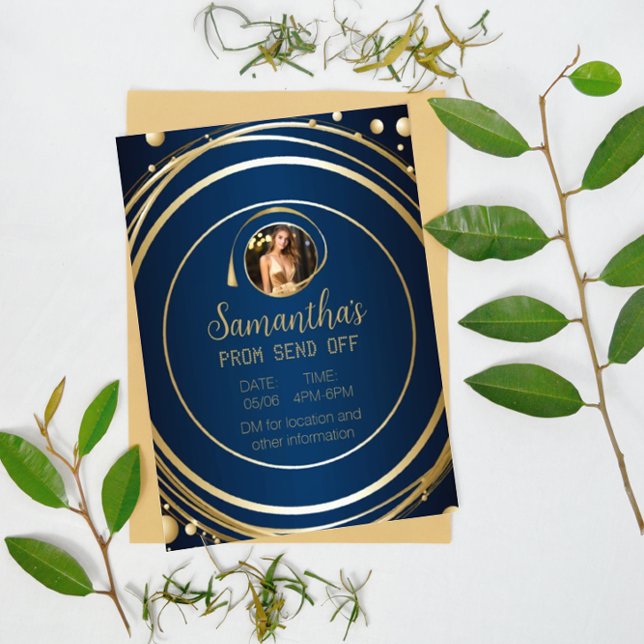 Flyer Desconexión de la luxy azul y dorado (Subido por el creador)