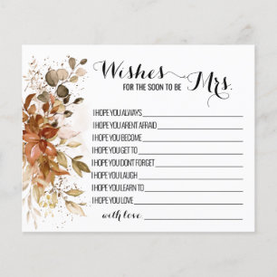 Flyer Deseo que pronto sea la señora Fall Wedding Shower