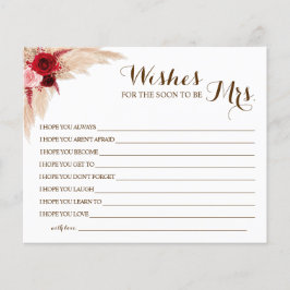 Flyer Deseo que pronto sea la tarjeta de la señora Brida