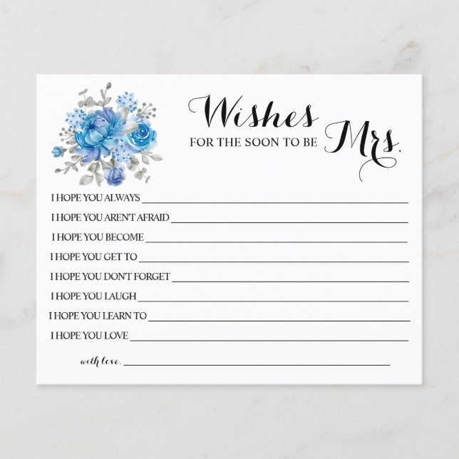 Flyer Deseo que pronto sea la tarjeta de la señora Brida (Frente)