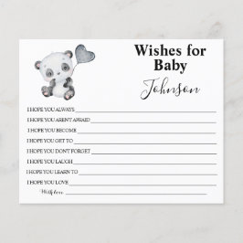 Flyer Deseos De Bebé | Baby Panda | Tarjeta Baby Shower