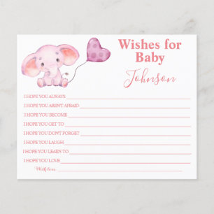 Flyer Deseos De Bebé   Elefante bebé   Tarjeta Baby Show