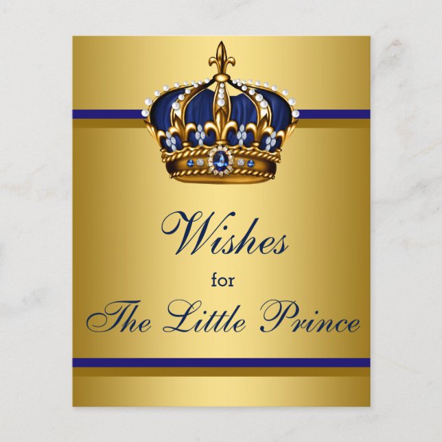 Flyer Deseos de Juegos de Baby Shower del Príncipe para  (Frente)