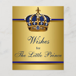 Flyer Deseos de Juegos de Baby Shower del Príncipe para 