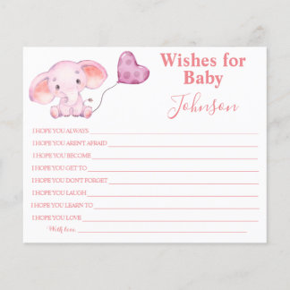 Flyer Deseos Para Bebé | Elefante Bebé | Tarjeta de Baby
