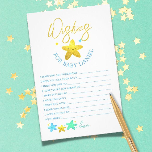 Flyer Deseos Para El Juego De Baby Shower Baby Twinkle S (Subido por el creador)