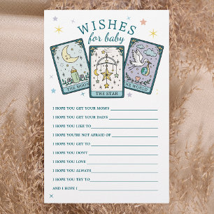 Flyer Deseos Para El Juego De Baby Shower De Baby Tarot