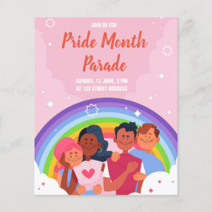 Flyer Desfile del mes del orgullo LGBTQIA