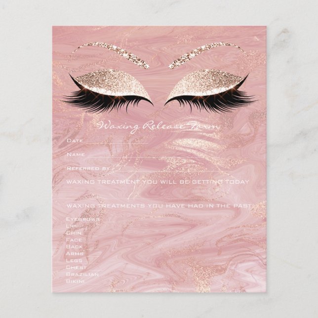 Flyer Desgaste Depilación Responsabilidad Descargo Mármo (Frente)