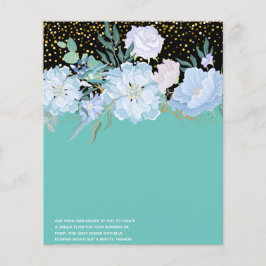 Flyer Design Own Blue Floral Event Business Stationery