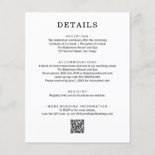 Flyer Detalles de Boda con Código QR en Presupuesto