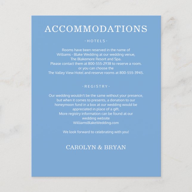 Flyer Detalles de Boda Simple Presupuesto (Frente)