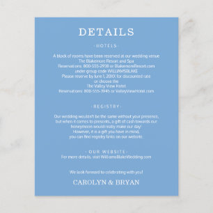 Flyer Detalles de Boda Simple Tarjeta Adjunta