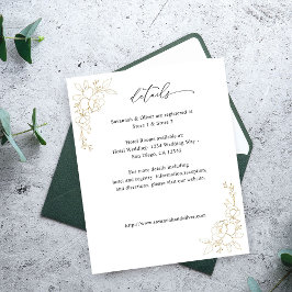 Flyer Detalles de floración en línea de oro de presupues