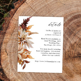 Flyer Detalles de floral de otoño en Beige presupuestado