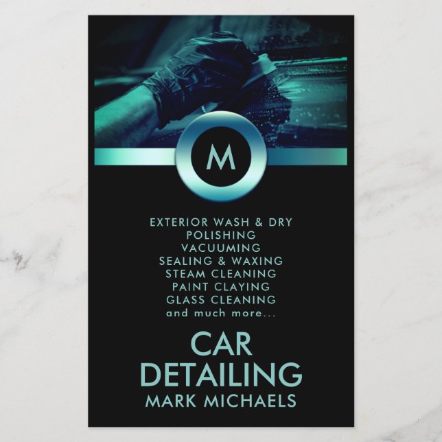 Flyer Detalles elegantes y profesionales del coche (Frente)