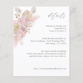 Flyer Detalles Florales Boho Rosa Presupuesto