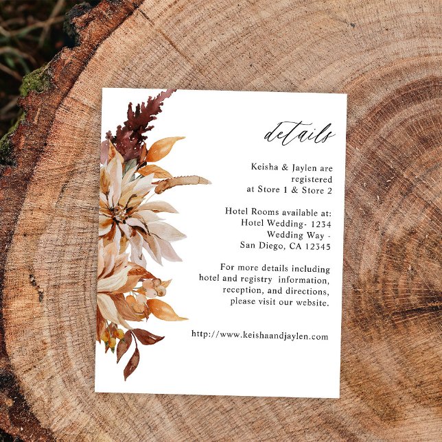 Flyer Detalles Florales Marrones Económicos de Otoño (Subido por el creador)