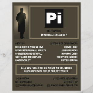 Flyer Detective Logo, investigador privado detective