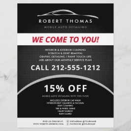 Flyer Detención automática en negro, reparación automáti