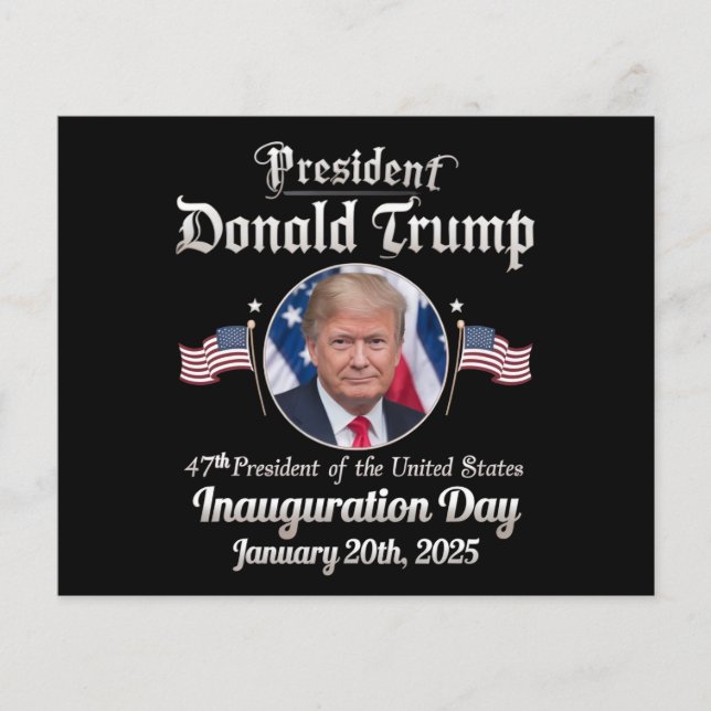 Flyer Día de la Inauguración de Trump 2025 47º president (Frente)