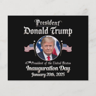 Flyer Día de la Inauguración de Trump 2025 47º president