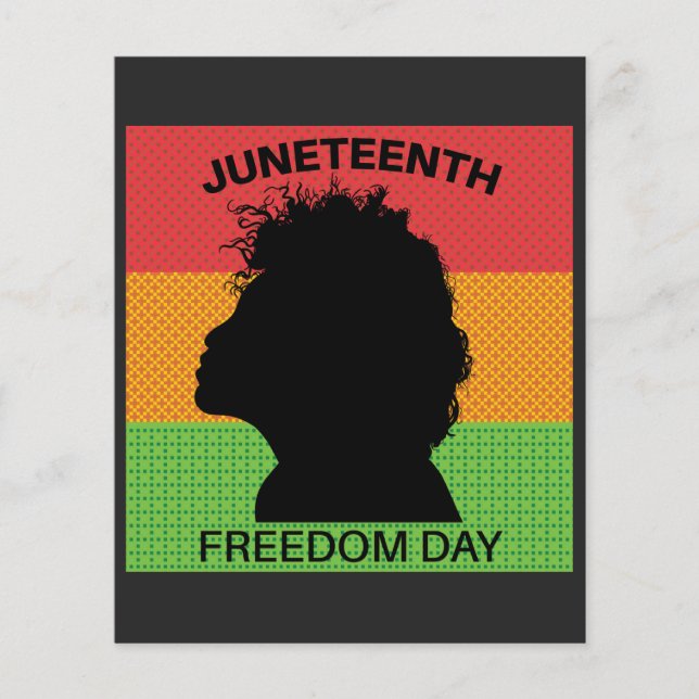 Flyer Día de la Libertad Juneteenth, Patrón de Bandera (Frente)