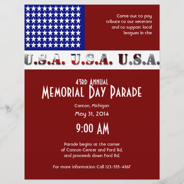 Flyer Día de la Memoria Gráfica de la Bandera de Estados (Frente)
