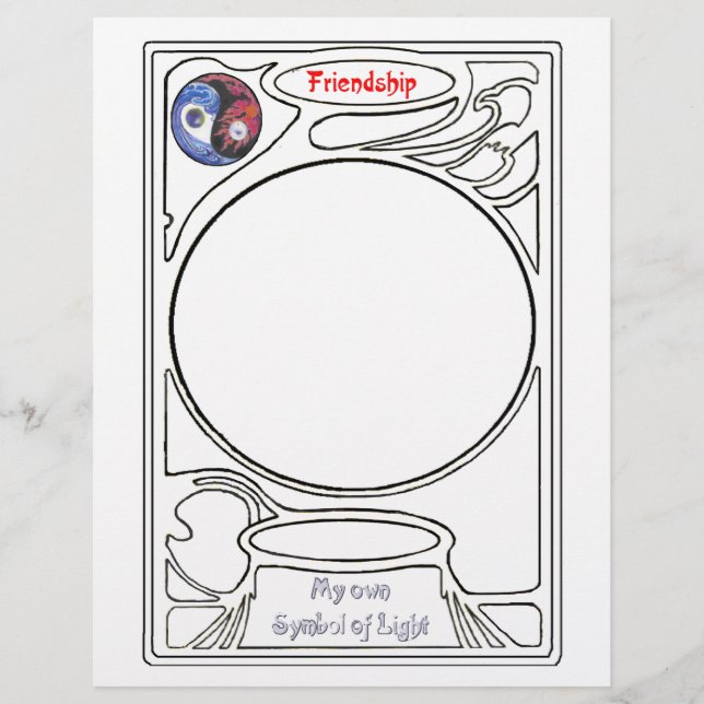 Flyer Dibujar en el símbolo de la amistad (Frente)