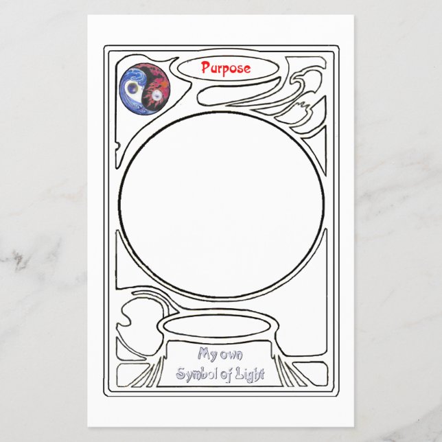 Flyer Dibujo en el símbolo de la finalidad (Frente)