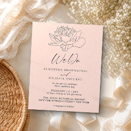 Flyer Diente de León Botánico Pastel Rosa Presupuesto No