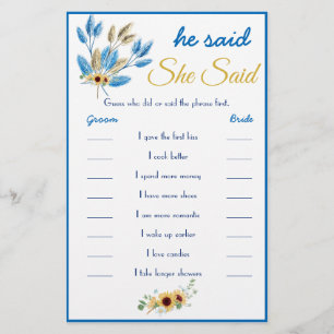 Flyer Dijo / Dijo: Volador de la tarjeta de juegos de no