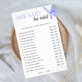 Flyer Dijo que dijo que la mariposa del juego de ducha d