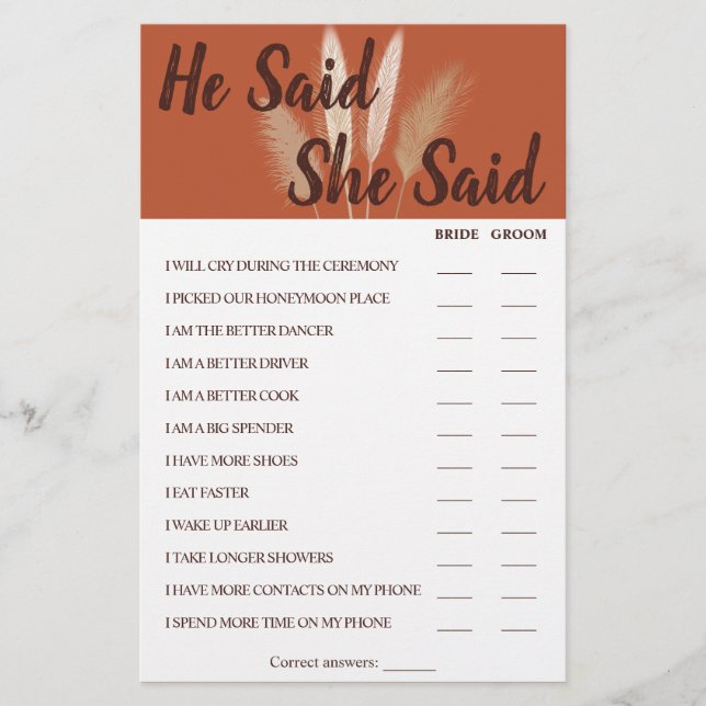 Flyer Dijo Que Dijo Que Pampas Parejas Ducha Tarjeta De  (Frente)