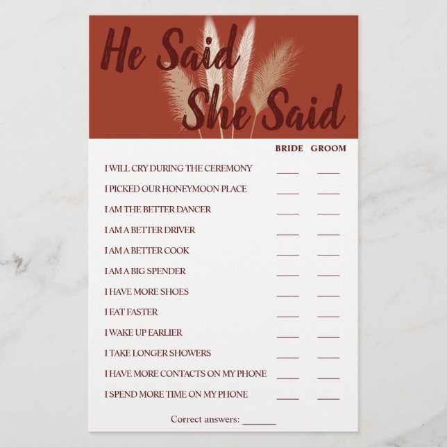 Flyer Dijo Que Dijo Que Pampas Parejas Ducha Tarjeta De  (Frente)