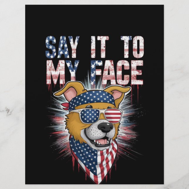 Flyer Dilo A Mi Cara, Perro De Mamá Gracioso (Frente)