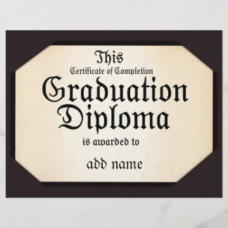 Flyer Diploma de graduación de certificado de finalizaci