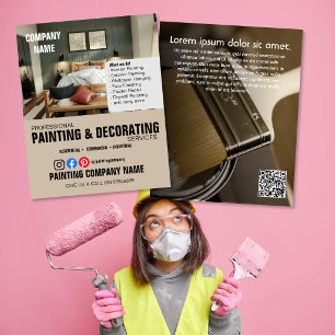 Flyer diseñador de interiores de PINTURA Y DECORACIÓN