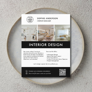 Flyer Diseñador de interiores moderno Marketing