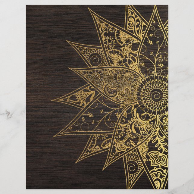 Flyer Diseño a mano de henna floral de moda (Frente)