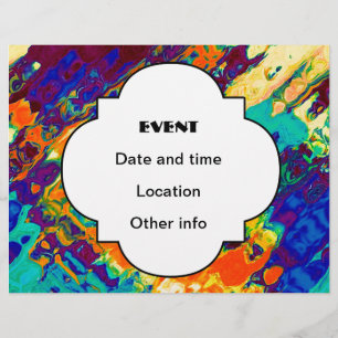 Flyer Diseño abstracto de textura retro