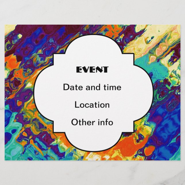 Flyer Diseño abstracto de textura retro (Frente)