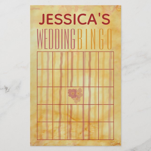 Flyer Diseño con influencias asiáticas de Wedding Shower (Frente)