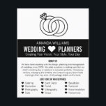 Flyer Diseño de anillos Bodas vinculados, planificador d<br><div class="desc">Diseño de anillos Bodas vinculados,  Volante publicitario del planificador de eventos Boda por la Tienda de tarjetas de visita.</div>