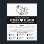 Flyer Diseño de anillos Bodas vinculados, planificador d<br><div class="desc">Diseño de anillos Bodas vinculados,  Volante publicitario del planificador de eventos Boda por la Tienda de tarjetas de visita.</div>