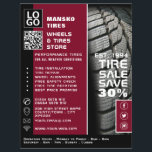 Flyer Diseño de baldaquín de neumáticos, Tienda especial<br><div class="desc">Tiro Tread Design,  Tiro/Tiro Specialist Shop Advertising Flyer by The Business Card Store.</div>