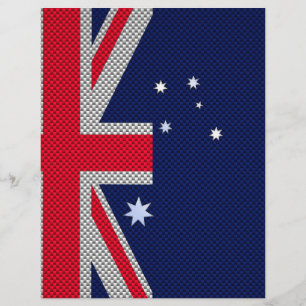Flyer Diseño de bandera de Australia en un estilo cromad